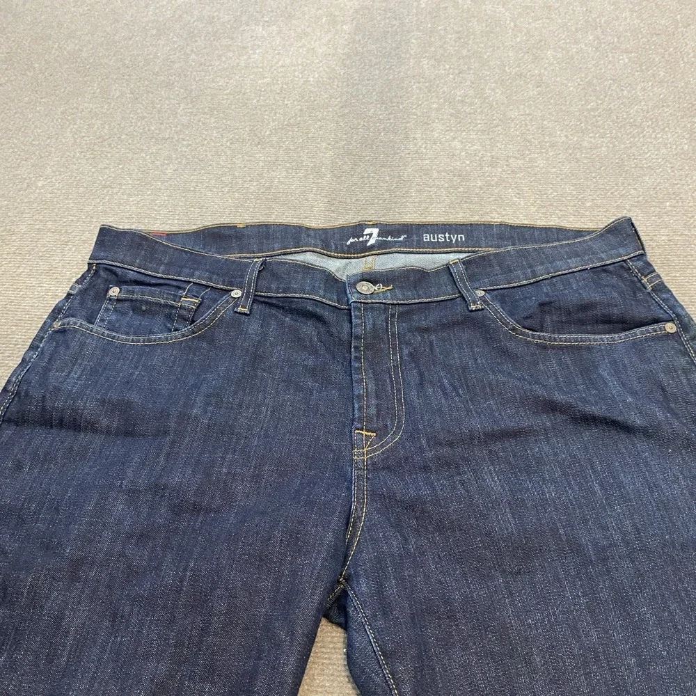7‎ For All Mankind Austyn Jeans Men 40x30 Y2K Baggy Button Fly Wide Leg USA